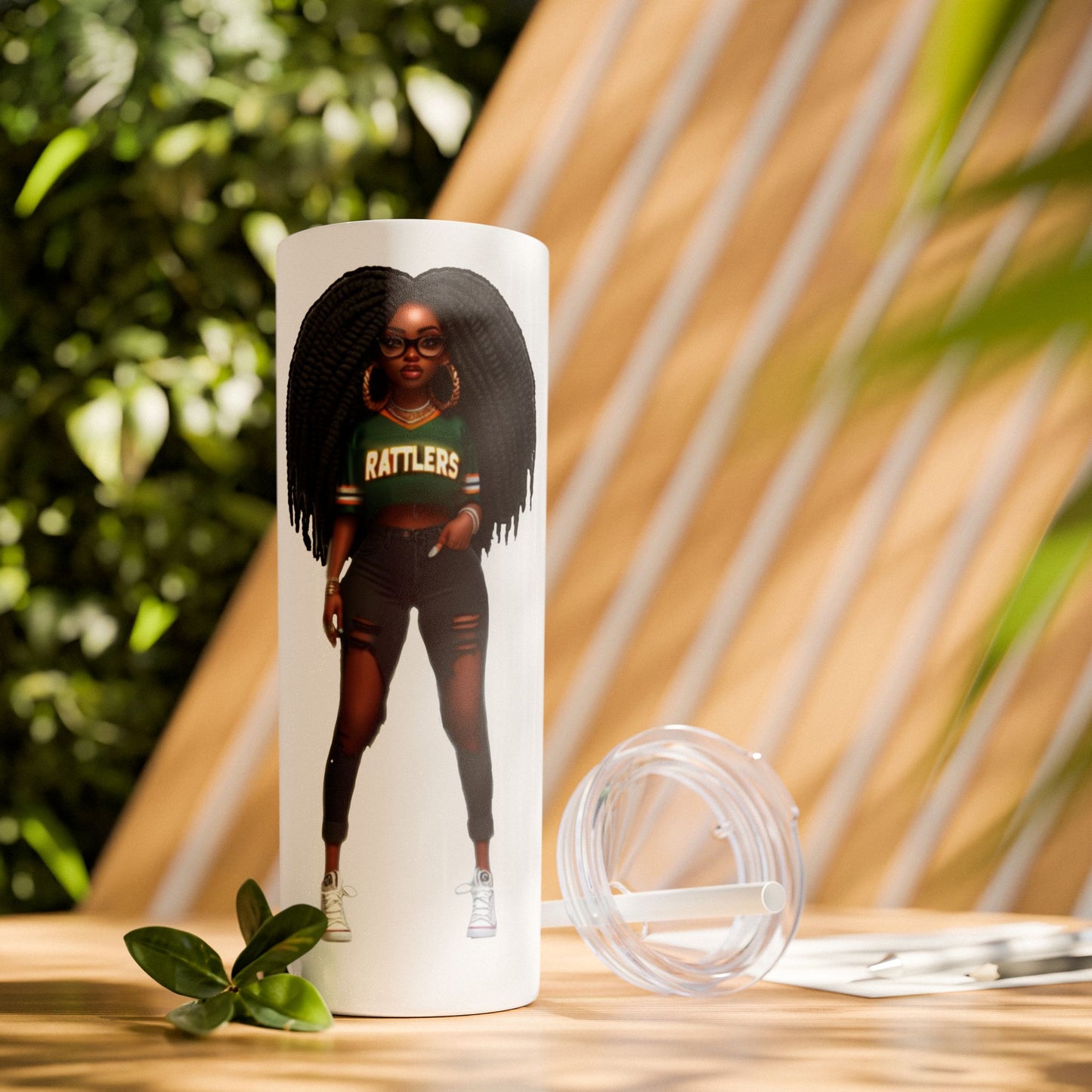 FAMU Bella Skinny Tumbler with Straw, 20oz