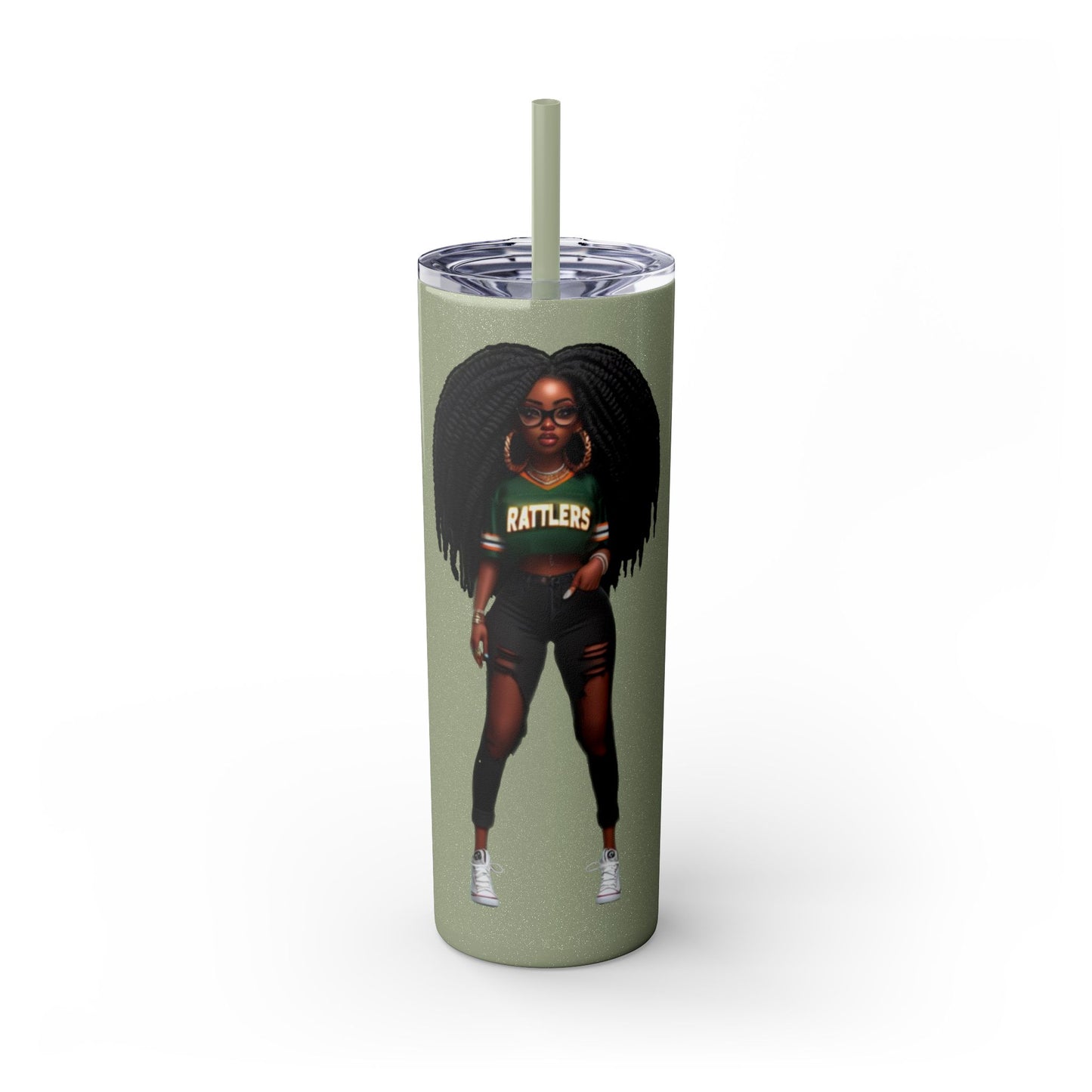 FAMU Bella Skinny Tumbler with Straw, 20oz