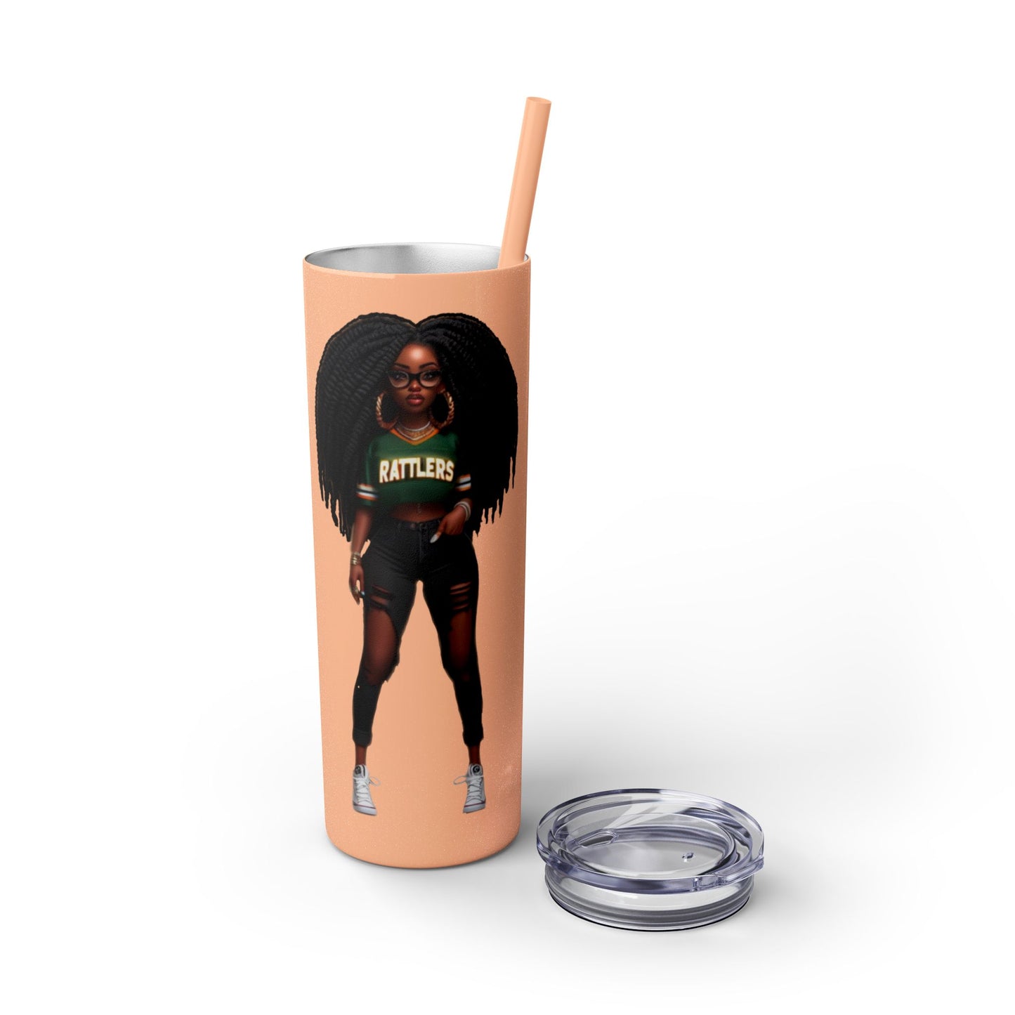 FAMU Bella Skinny Tumbler with Straw, 20oz