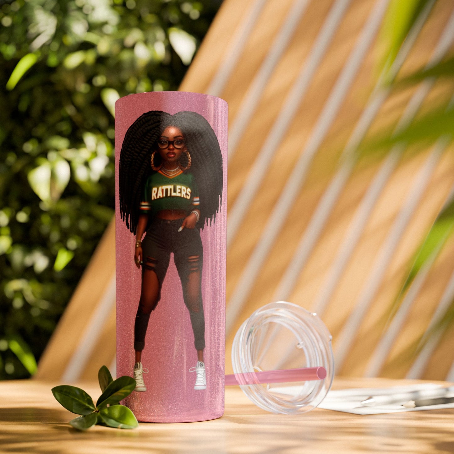 FAMU Bella Skinny Tumbler with Straw, 20oz