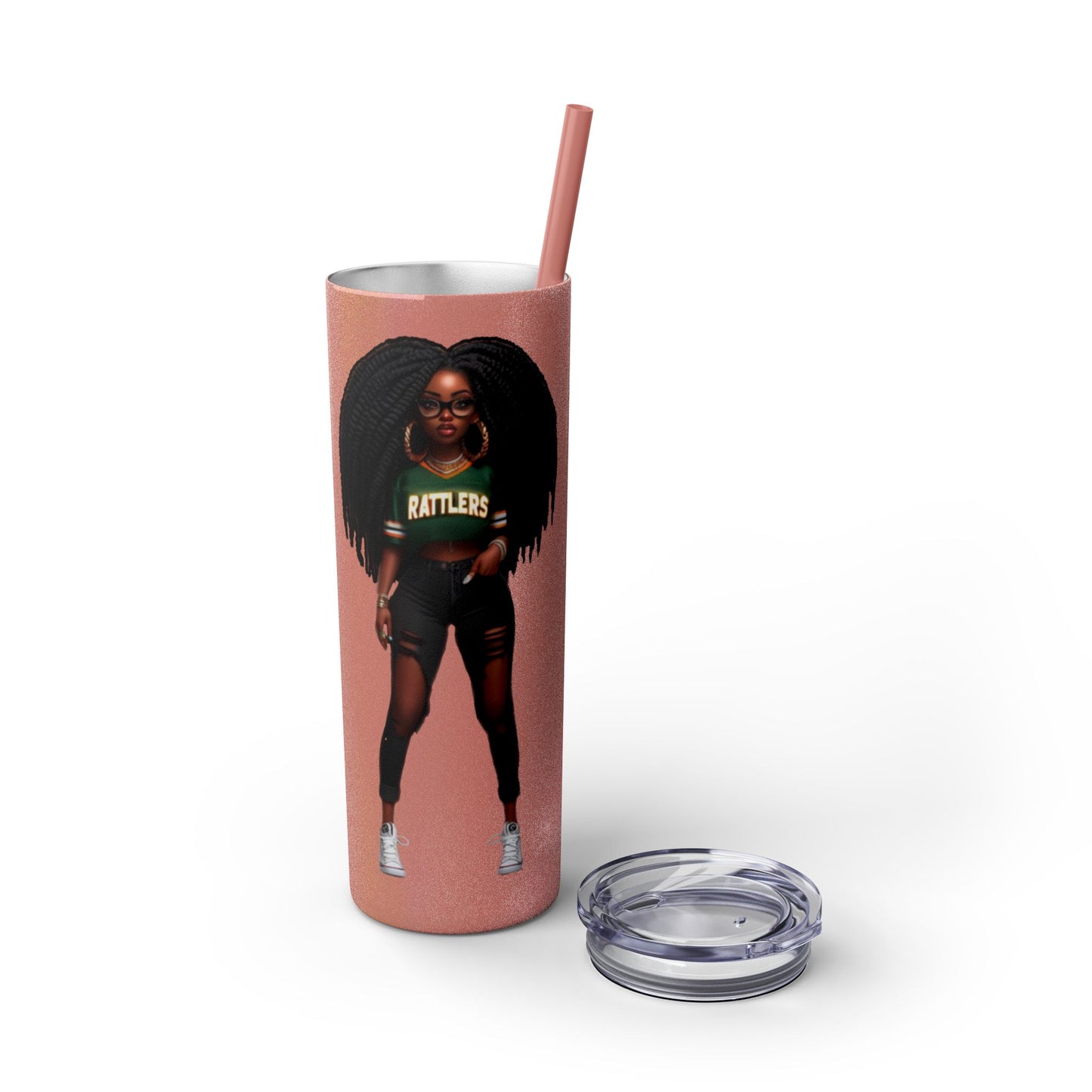 FAMU Bella Skinny Tumbler with Straw, 20oz
