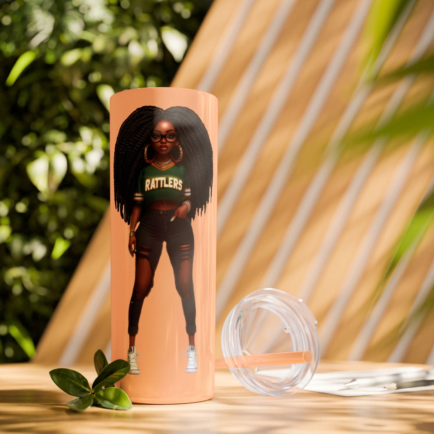 FAMU Bella Skinny Tumbler with Straw, 20oz