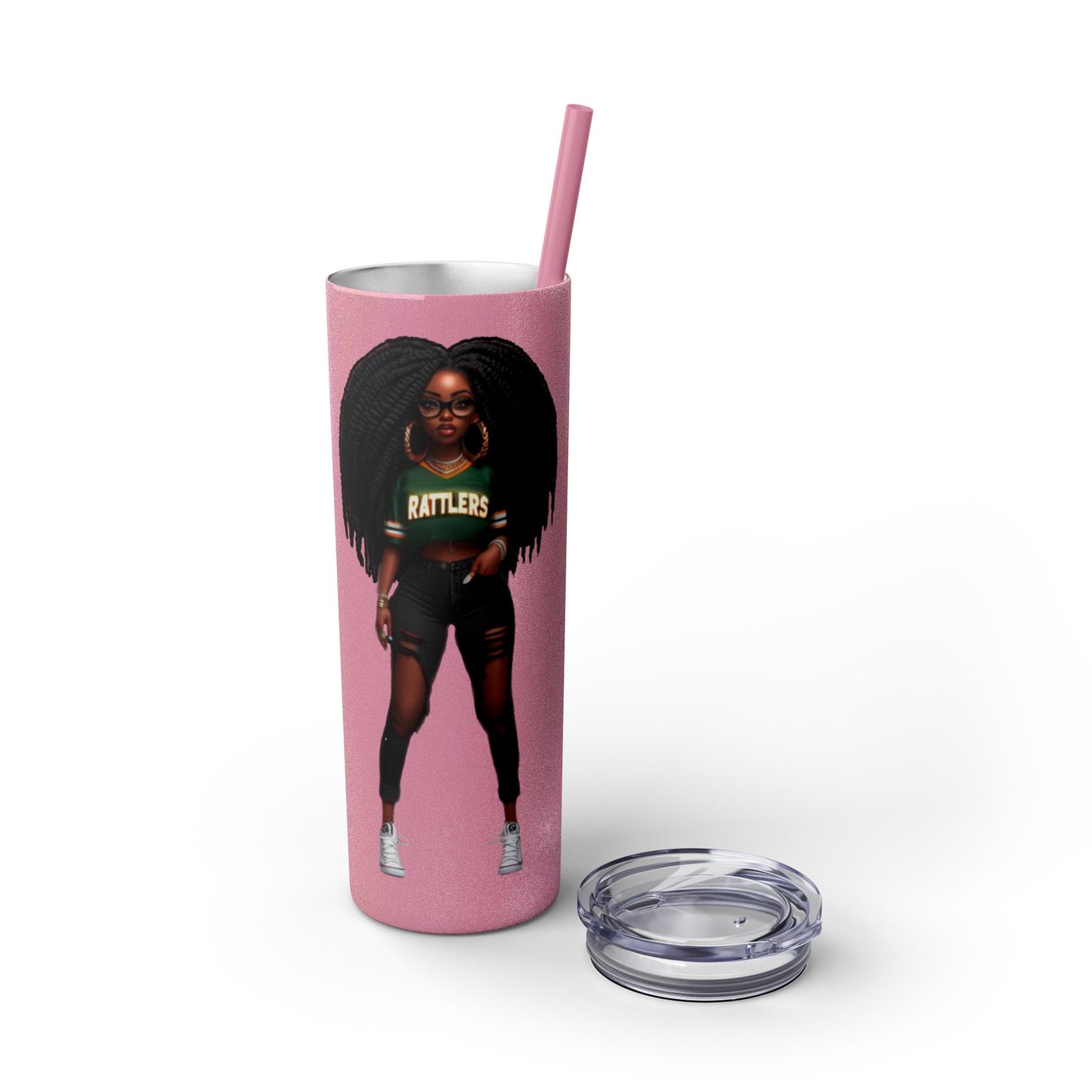 FAMU Bella Skinny Tumbler with Straw, 20oz