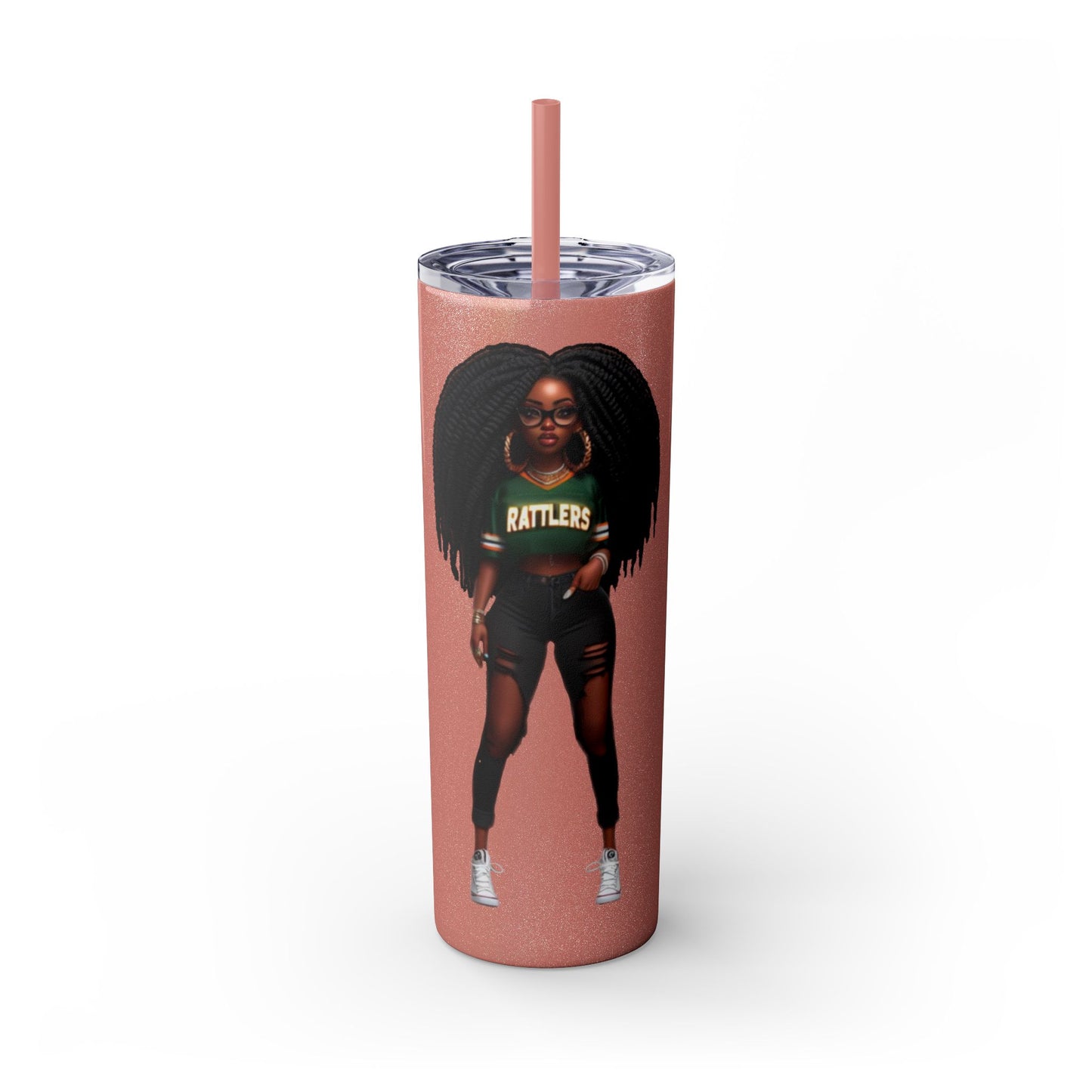 FAMU Bella Skinny Tumbler with Straw, 20oz