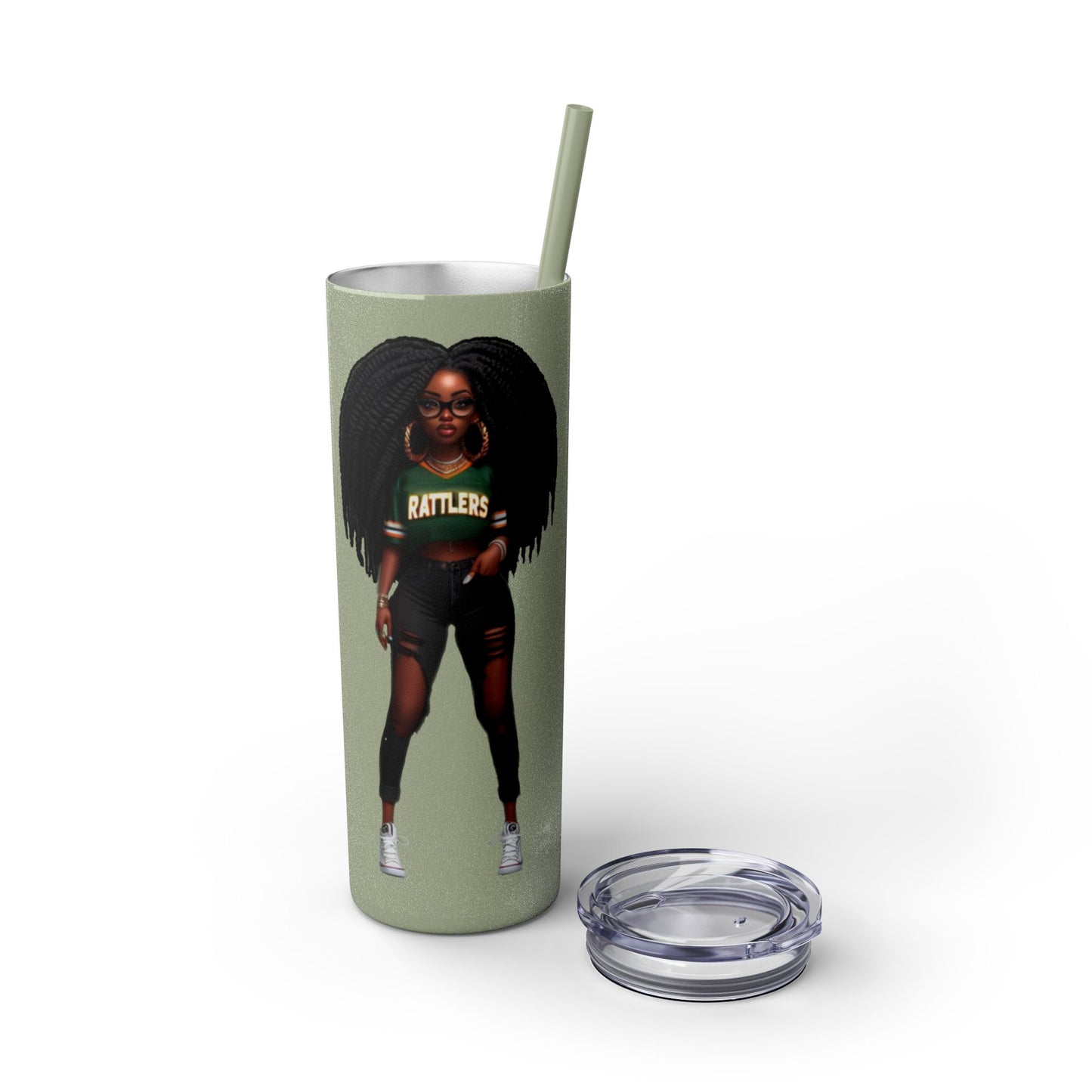 FAMU Bella Skinny Tumbler with Straw, 20oz