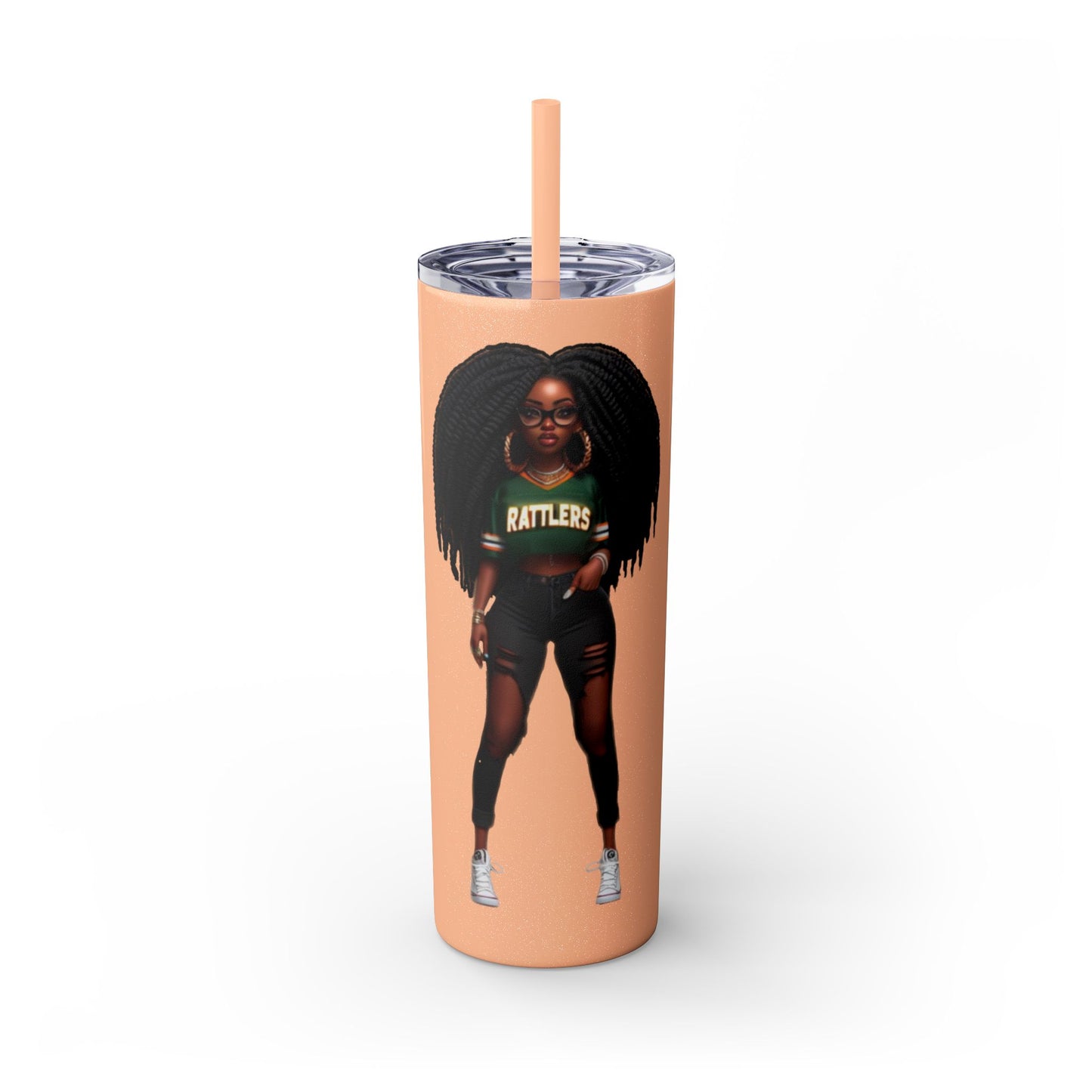 FAMU Bella Skinny Tumbler with Straw, 20oz