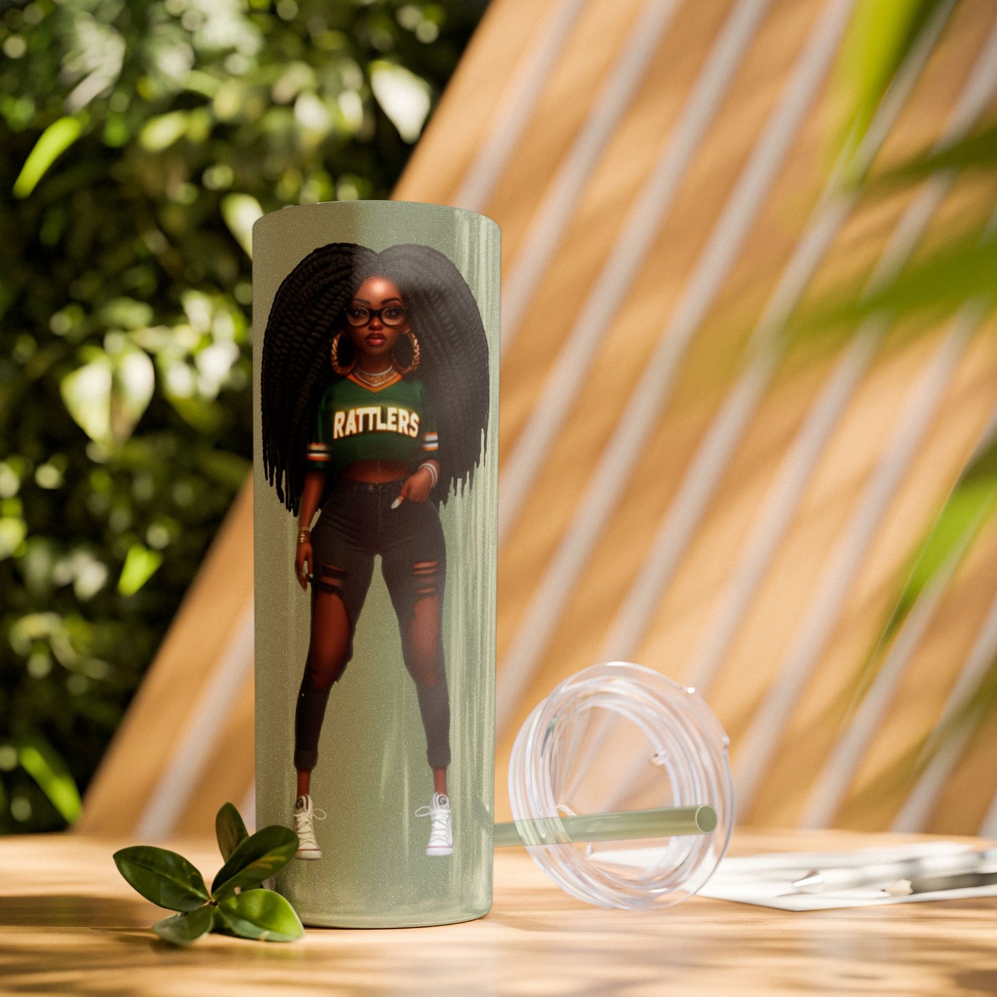 FAMU Bella Skinny Tumbler with Straw, 20oz