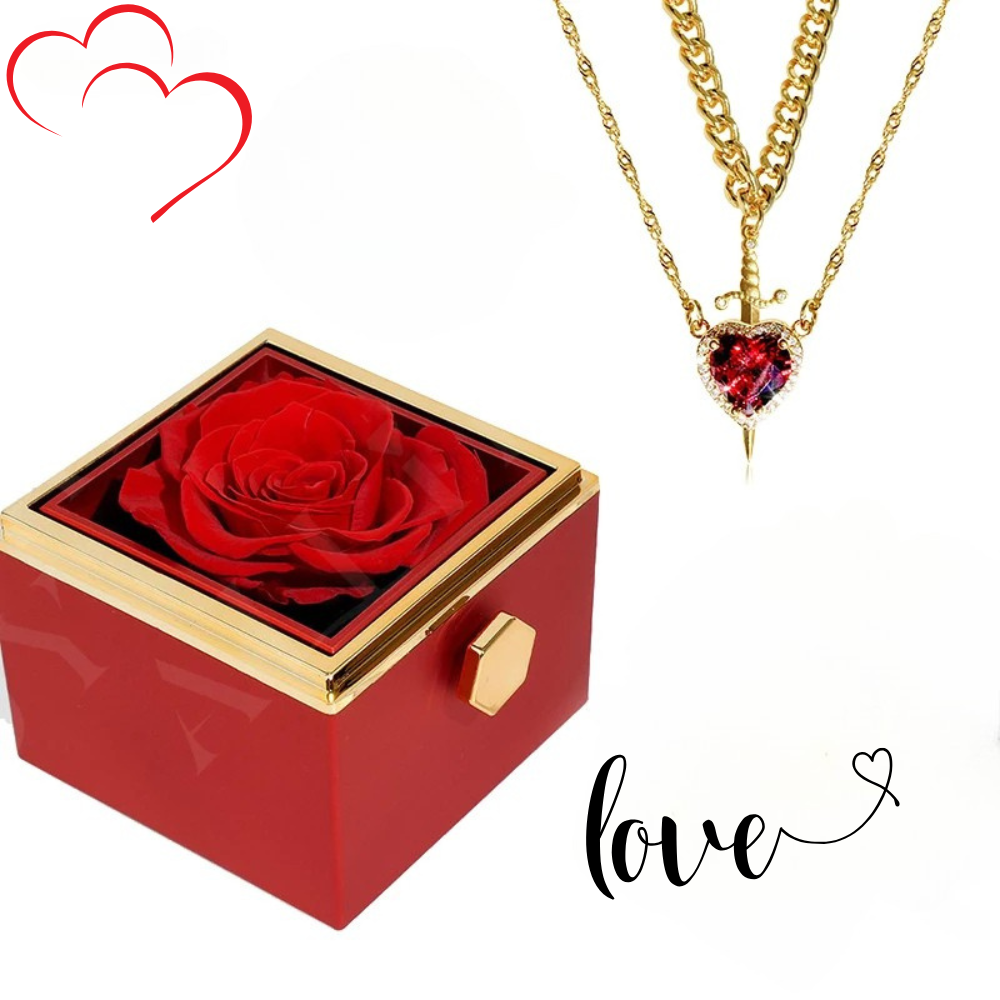 Chivalry & Charm: Heart/Sword Love Necklace