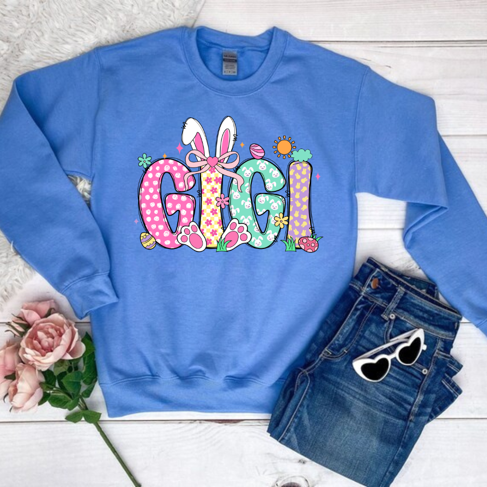 Grandma Nana Gigi Easter Sweatshirt | Apron