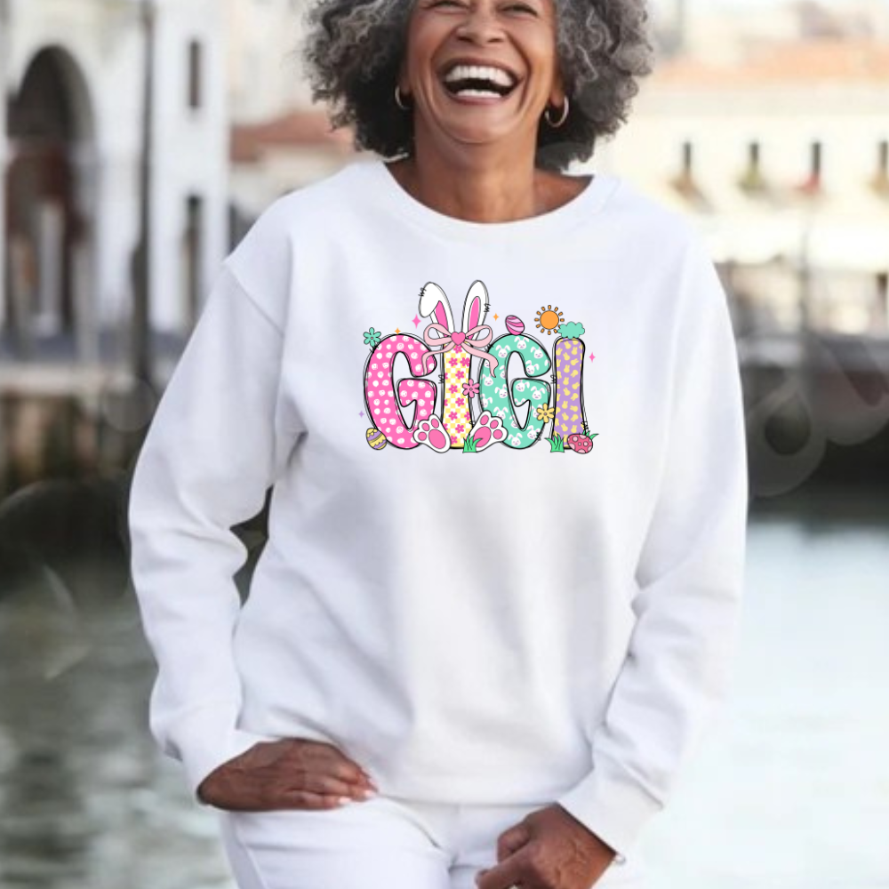Grandma Nana Gigi Easter Sweatshirt | Apron