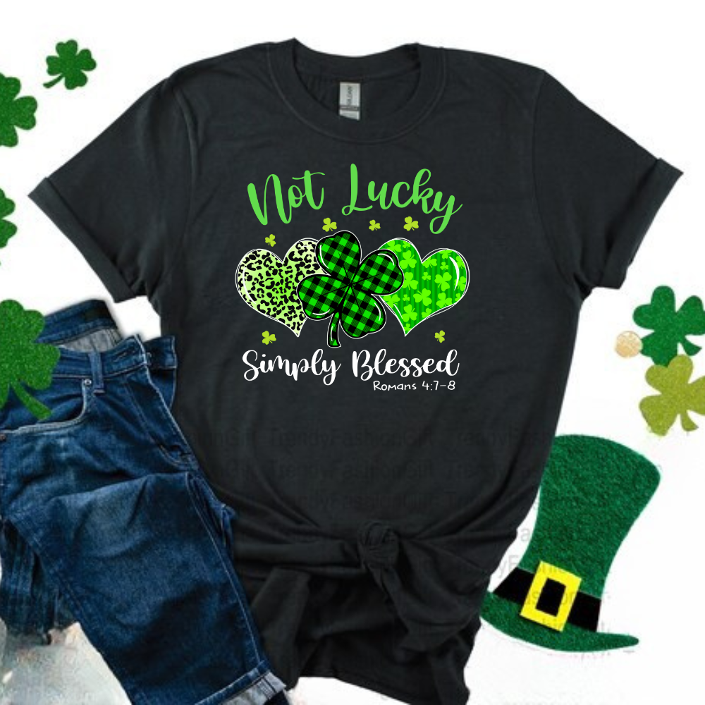 Not Lucky Simply Blessed T Shirt| LS Shirt| Sweatshirt| Hoodie| Blankets