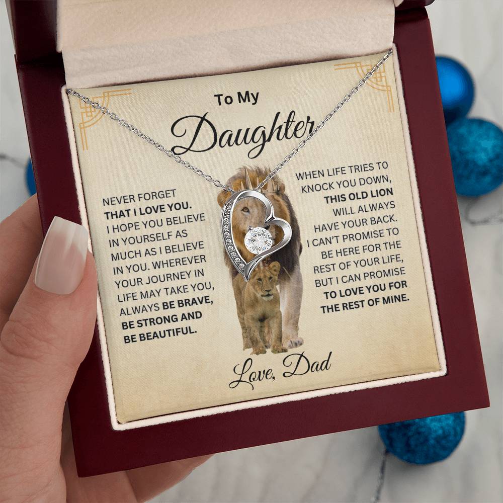 To My Daughter | This Old Lion | King & Princess | Forever Love Necklace
