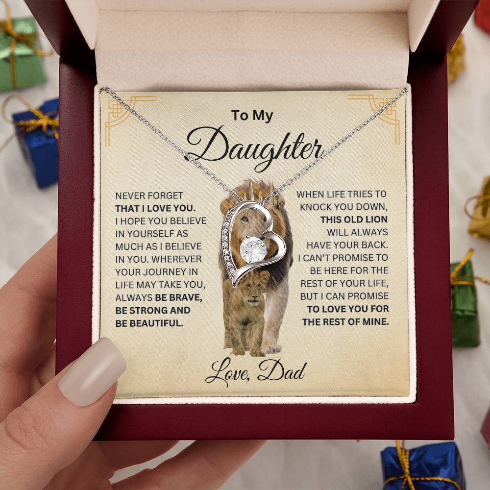 To My Daughter | This Old Lion | King & Princess | Forever Love Necklace