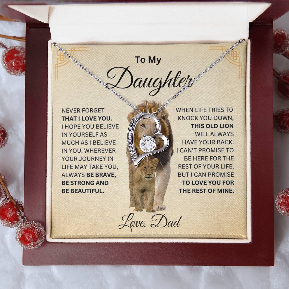 To My Daughter | This Old Lion | King & Princess | Forever Love Necklace