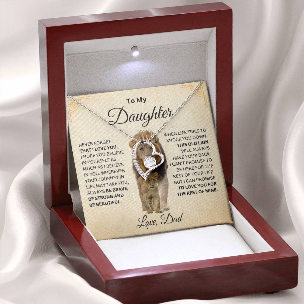 To My Daughter | This Old Lion | King & Princess | Forever Love Necklace