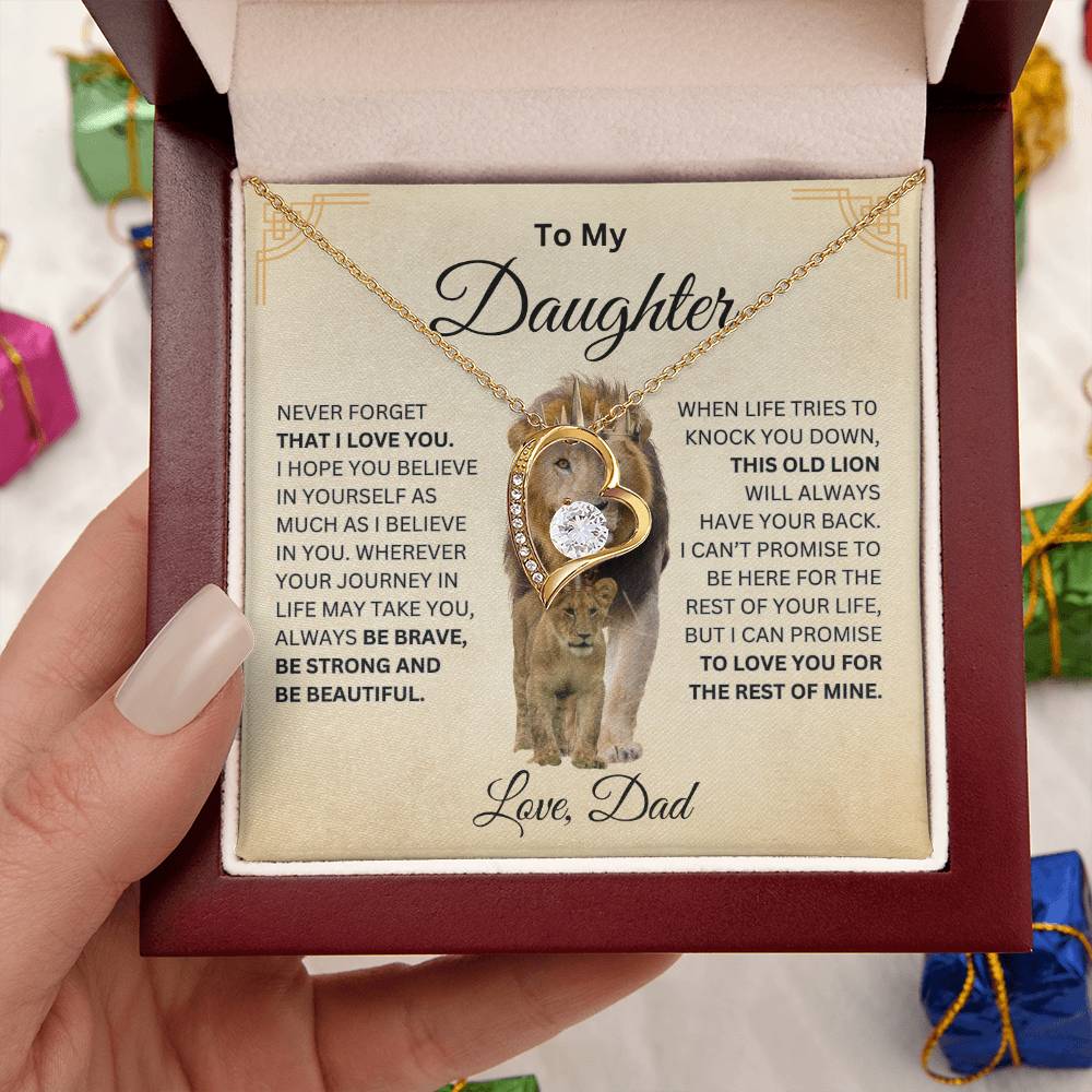 To My Daughter | This Old Lion | King & Princess | Forever Love Necklace