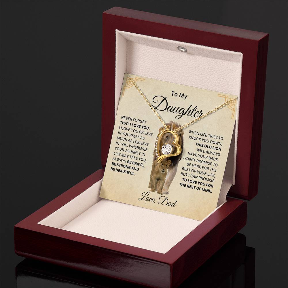 To My Daughter | This Old Lion | King & Princess | Forever Love Necklace