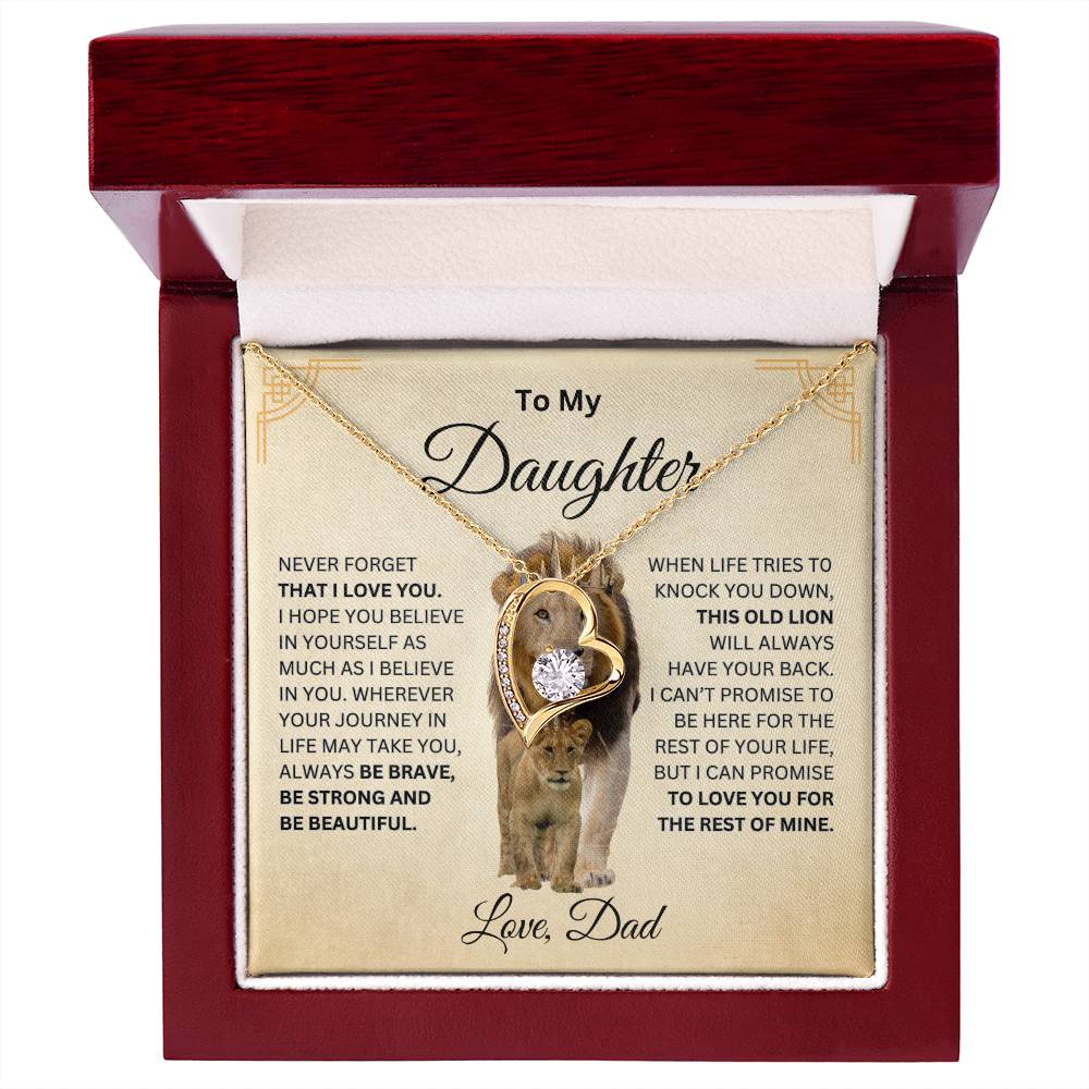 To My Daughter | This Old Lion | King & Princess | Forever Love Necklace