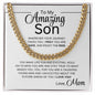To My Amazing Son| Cuban Link Chain