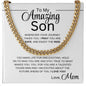 To My Amazing Son| Cuban Link Chain