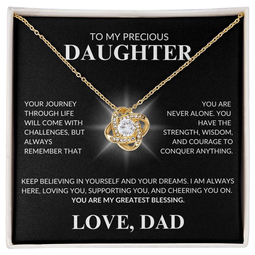 To My Precious Daughter | Love Knot Necklace