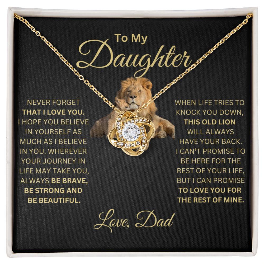 To My Daughter | This Old Lion | Love Knot Necklace
