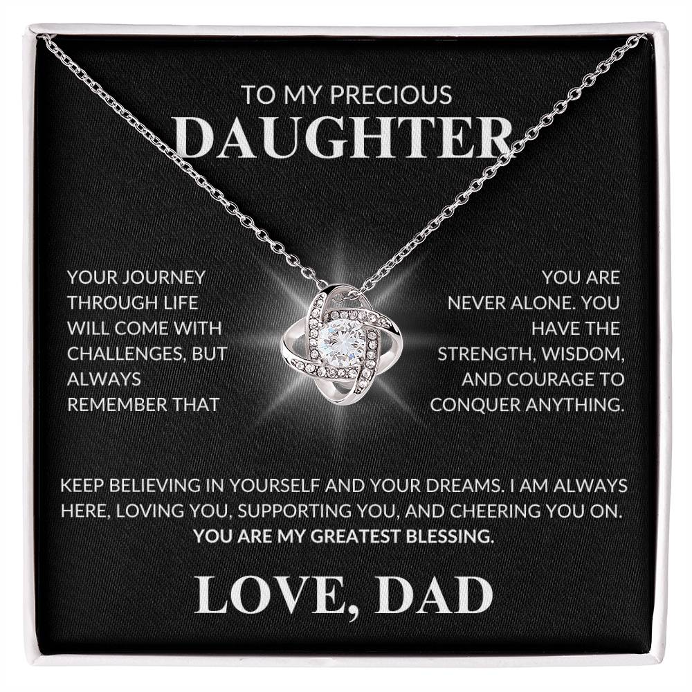 To My Precious Daughter | Love Knot Necklace
