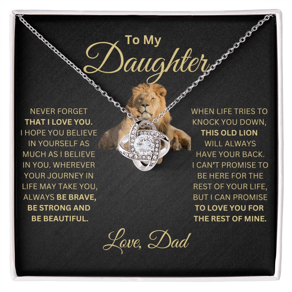 To My Daughter | This Old Lion | Love Knot Necklace