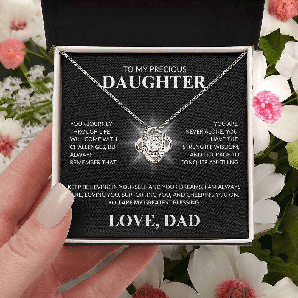 To My Precious Daughter | Love Knot Necklace