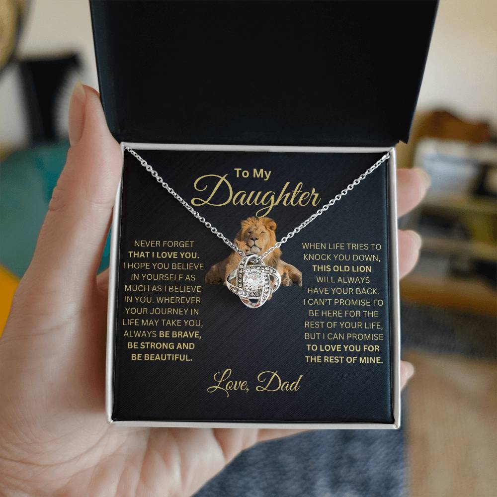 To My Daughter | This Old Lion | Love Knot Necklace
