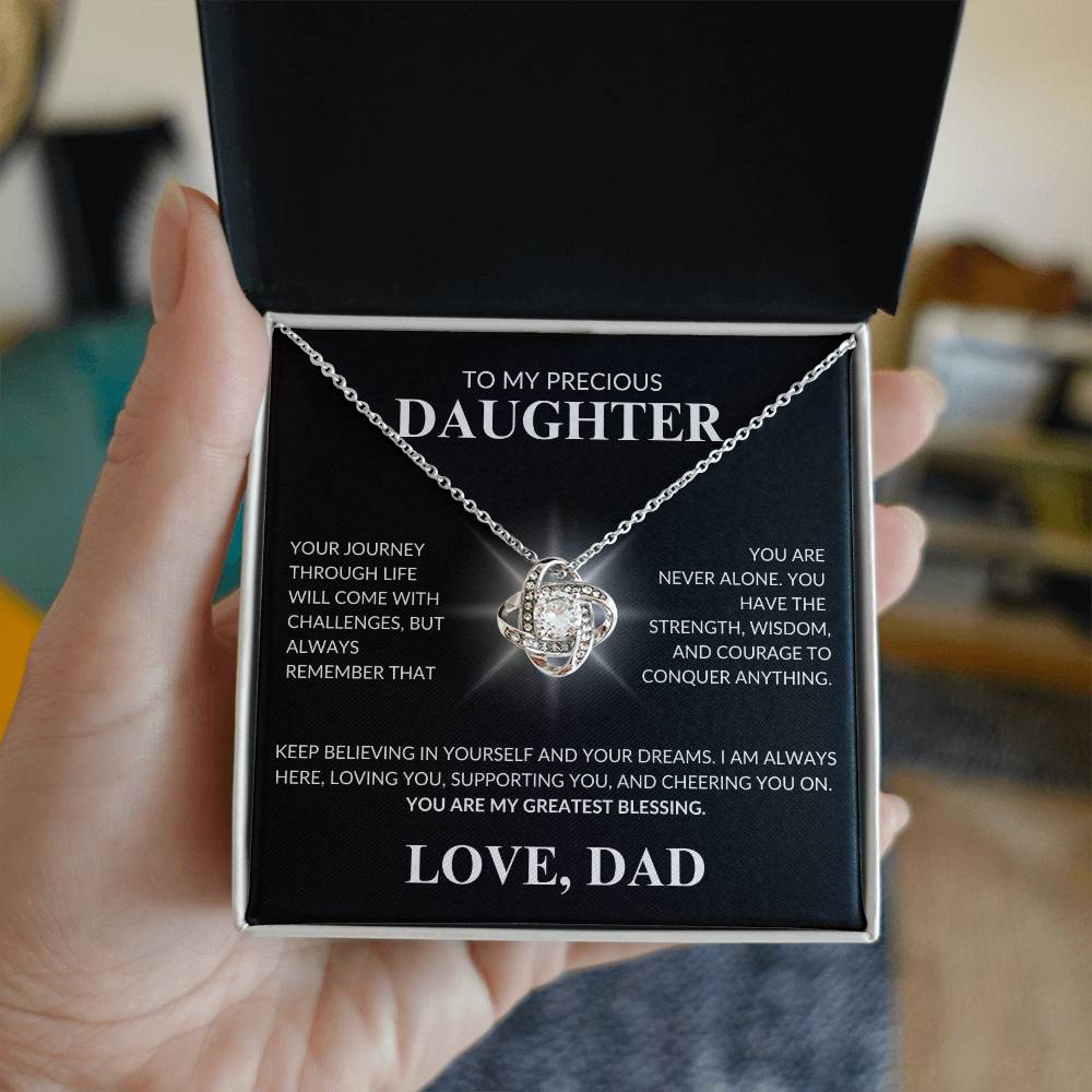 To My Precious Daughter | Love Knot Necklace