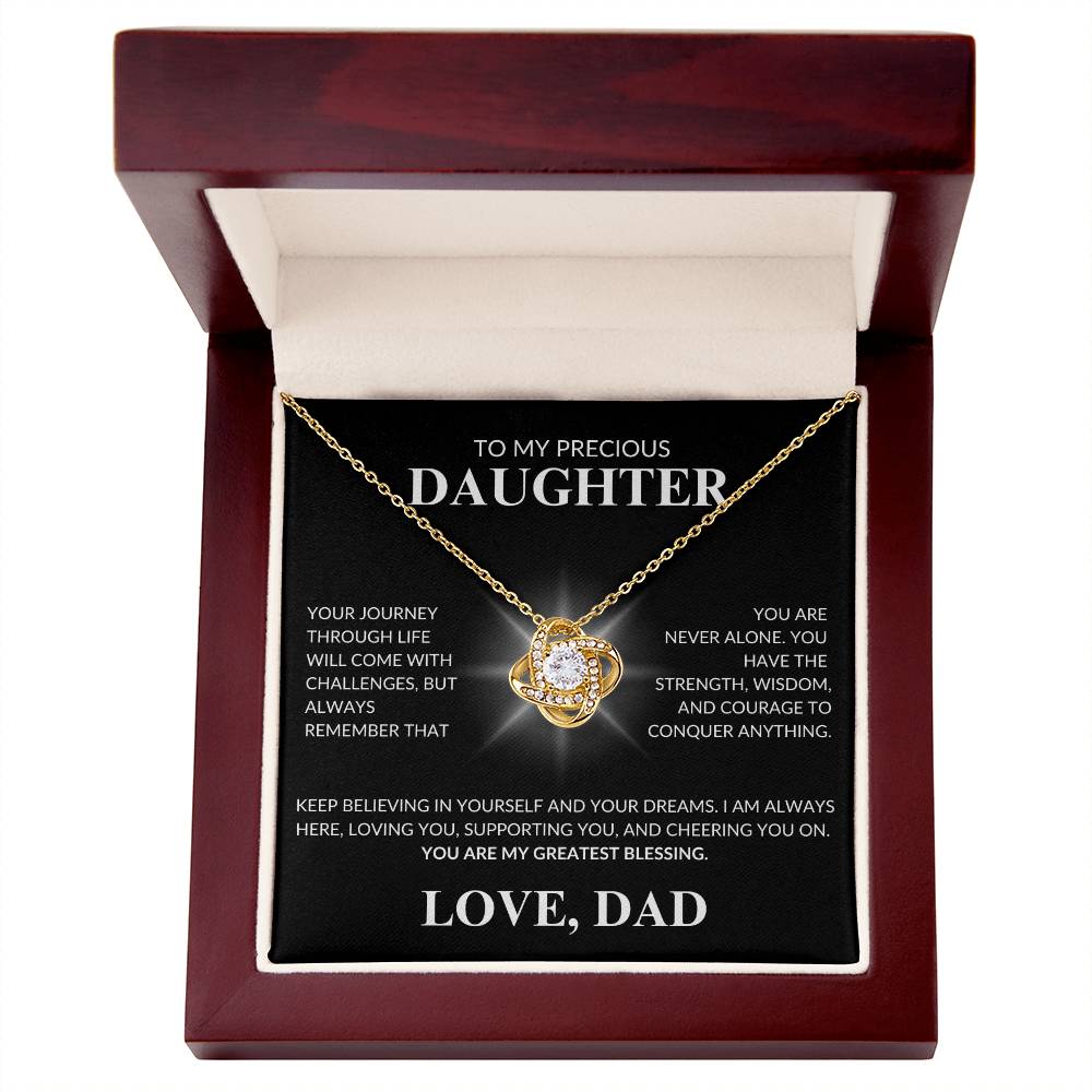 To My Precious Daughter | Love Knot Necklace