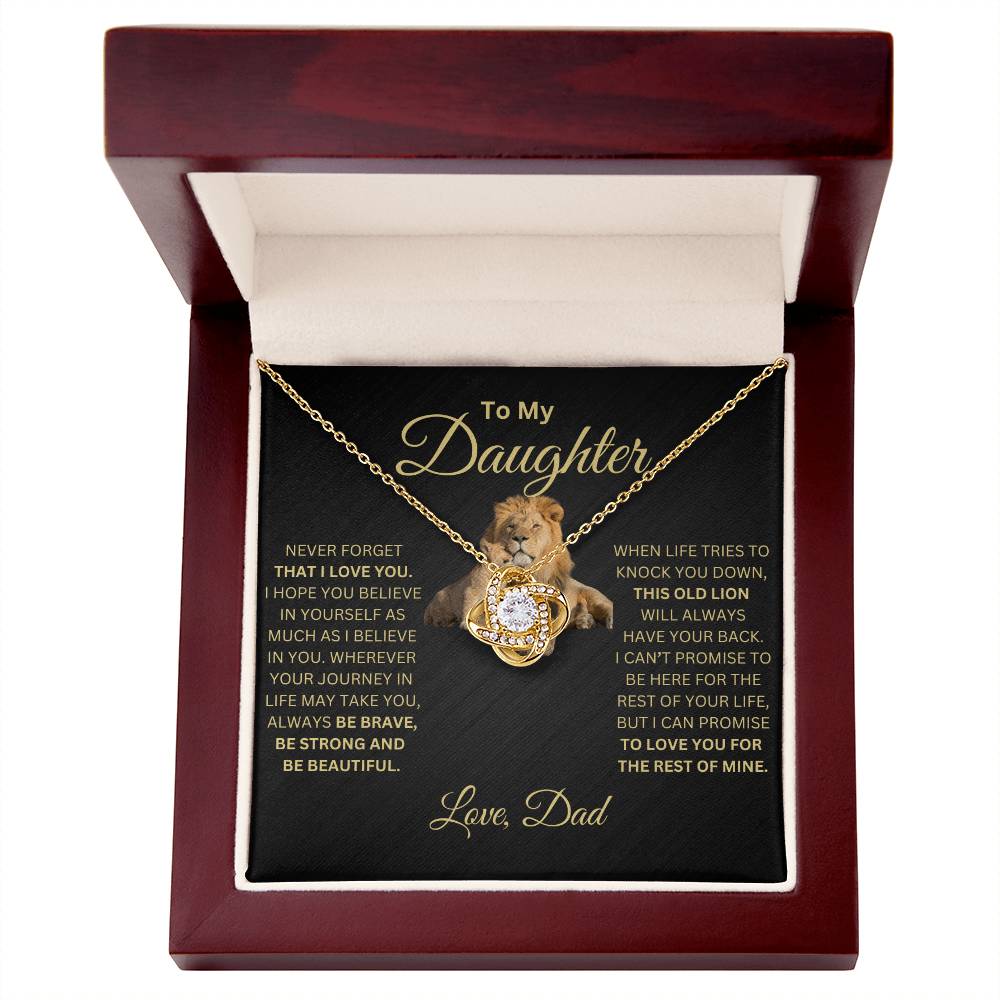 To My Daughter | This Old Lion | Love Knot Necklace