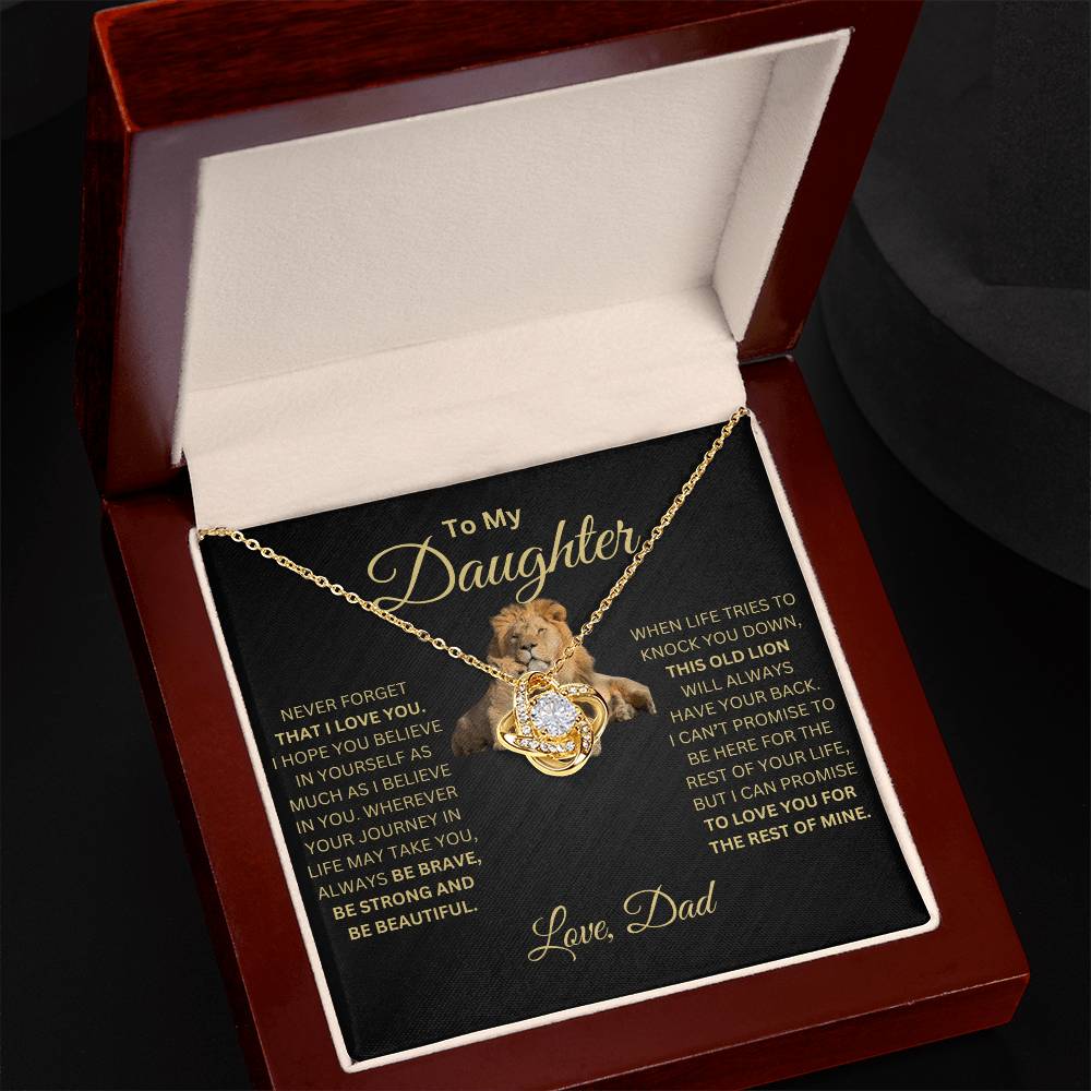 To My Daughter | This Old Lion | Love Knot Necklace