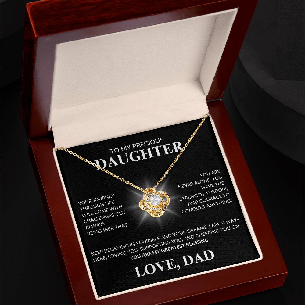 To My Precious Daughter | Love Knot Necklace