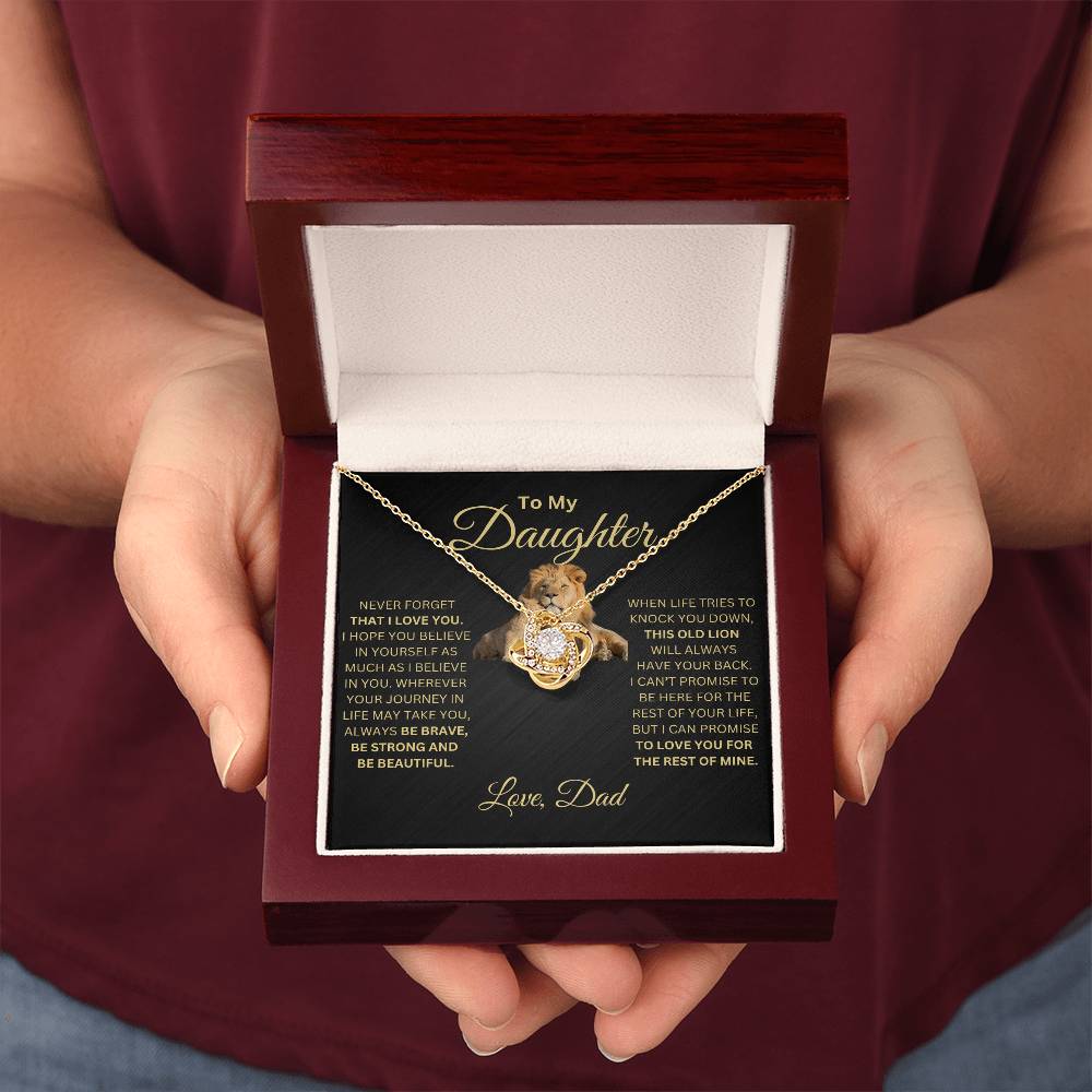To My Daughter | This Old Lion | Love Knot Necklace