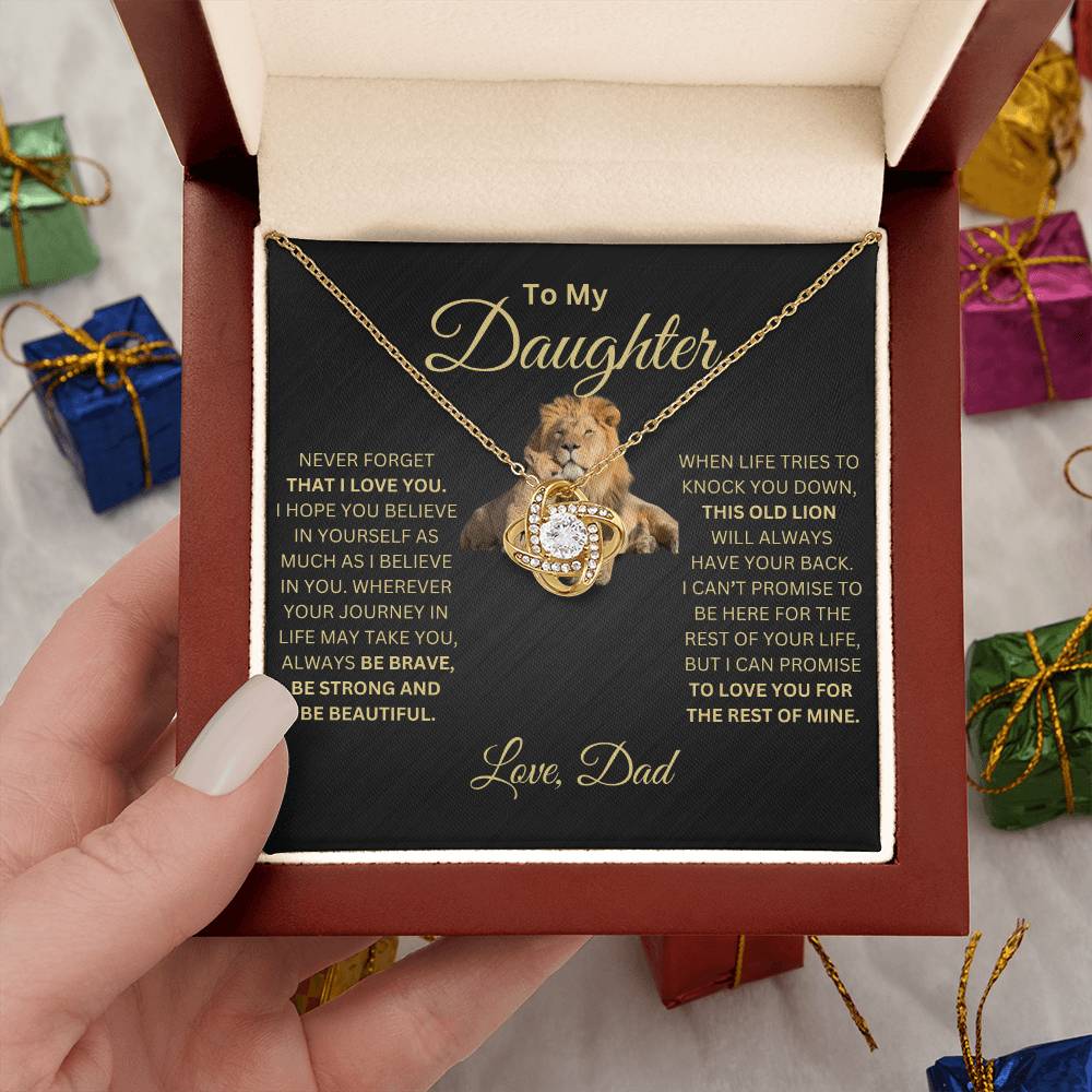 To My Daughter | This Old Lion | Love Knot Necklace