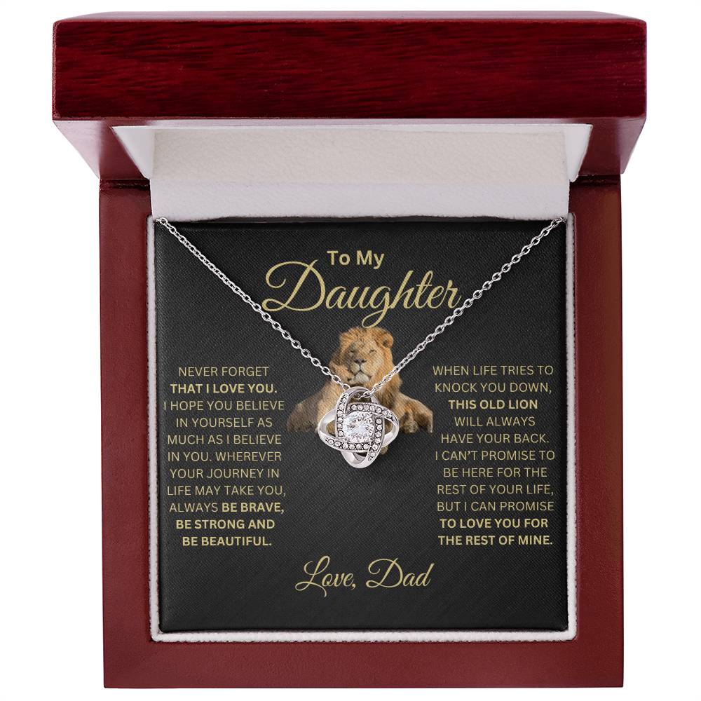 To My Daughter | This Old Lion | Love Knot Necklace