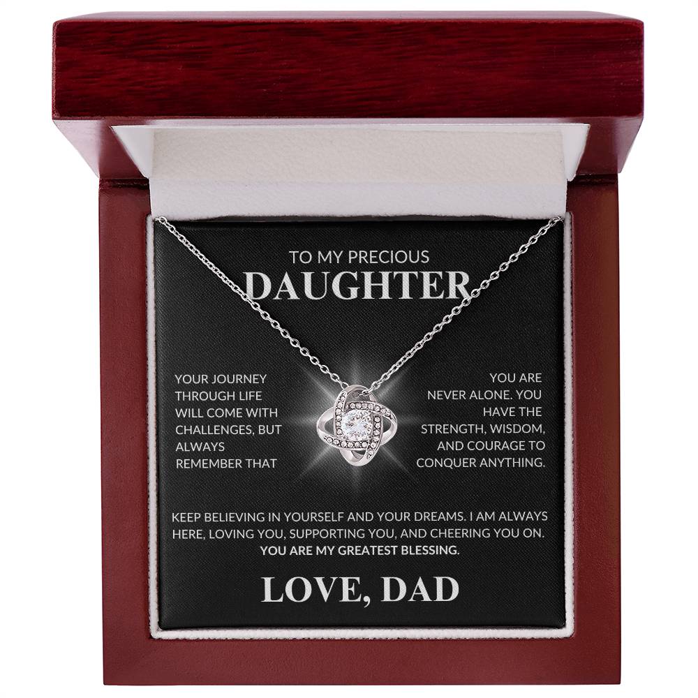 To My Precious Daughter | Love Knot Necklace