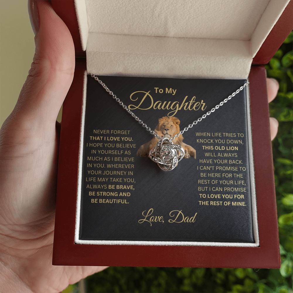 To My Daughter | This Old Lion | Love Knot Necklace