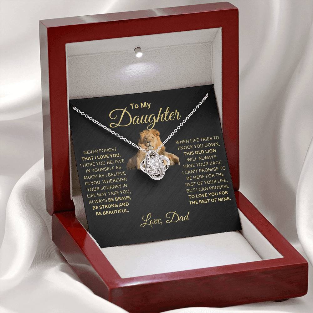 To My Daughter | This Old Lion | Love Knot Necklace