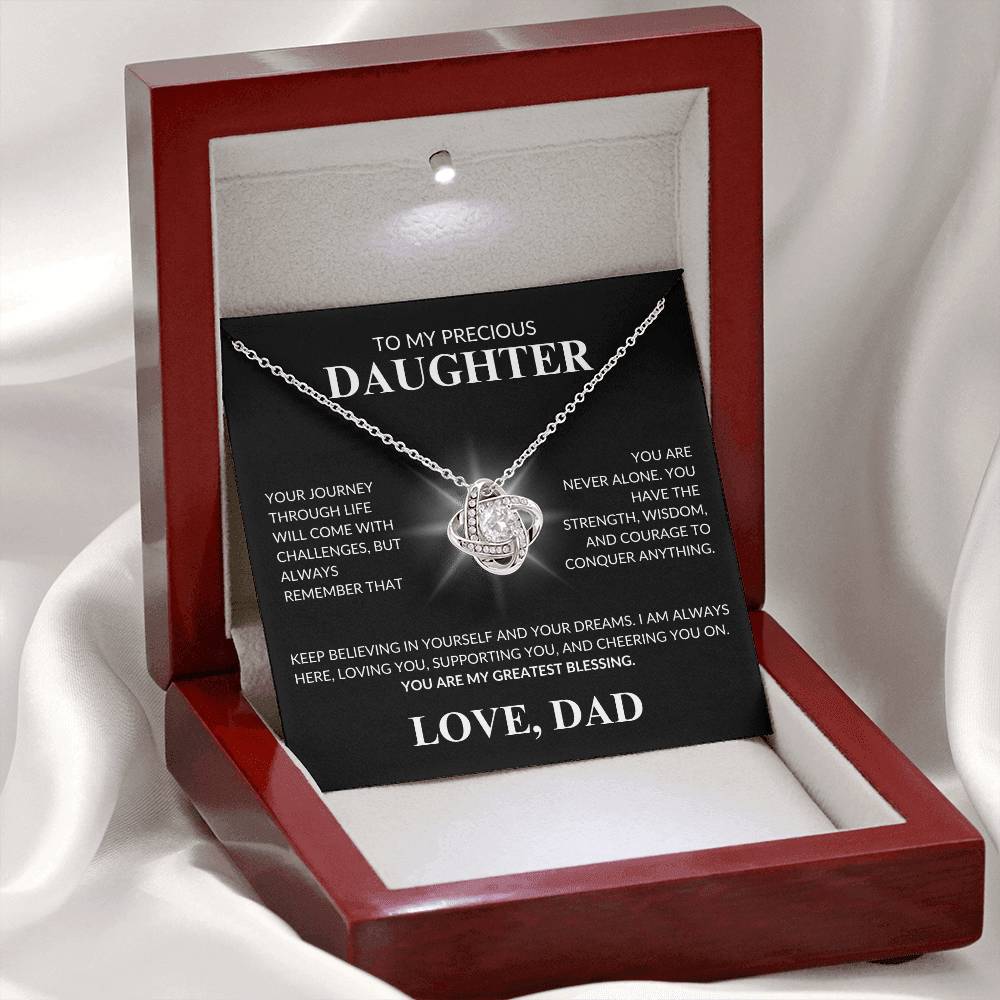 To My Precious Daughter | Love Knot Necklace