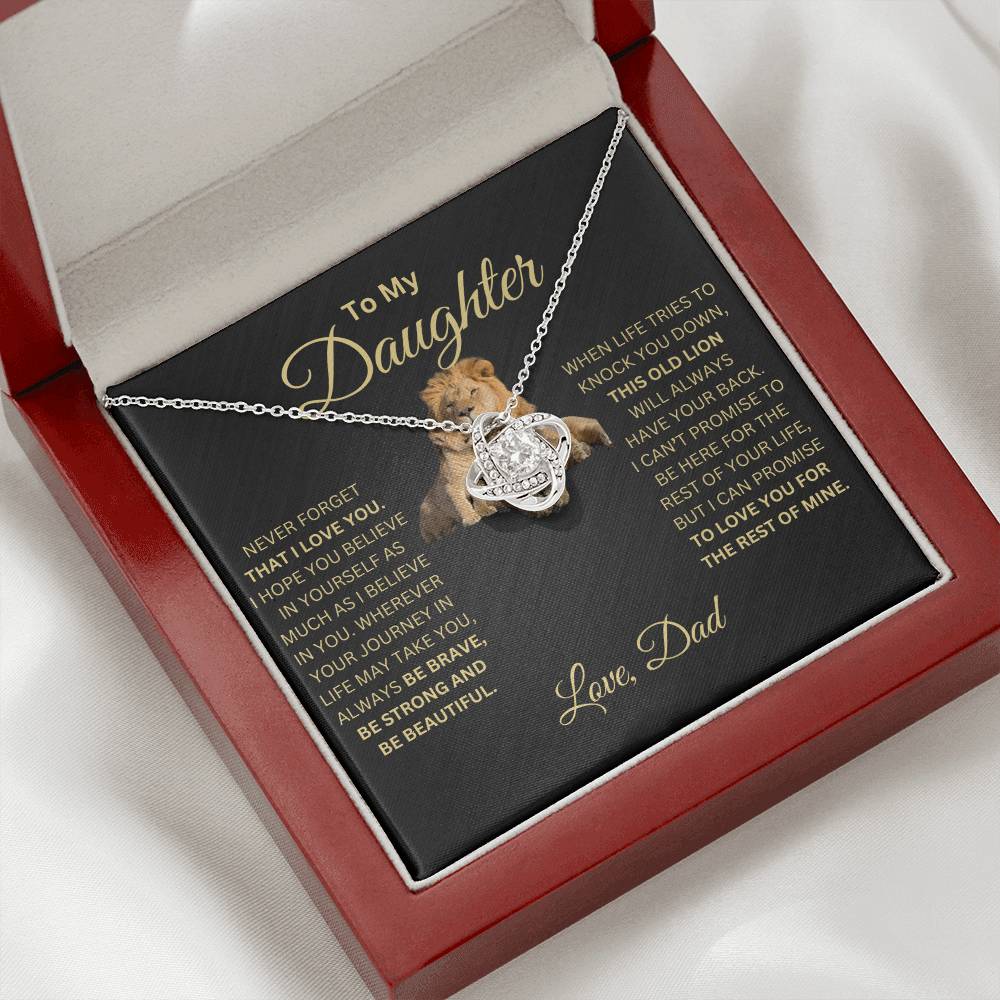 To My Daughter | This Old Lion | Love Knot Necklace