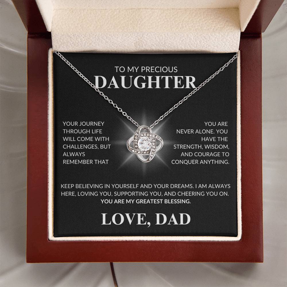 To My Precious Daughter | Love Knot Necklace