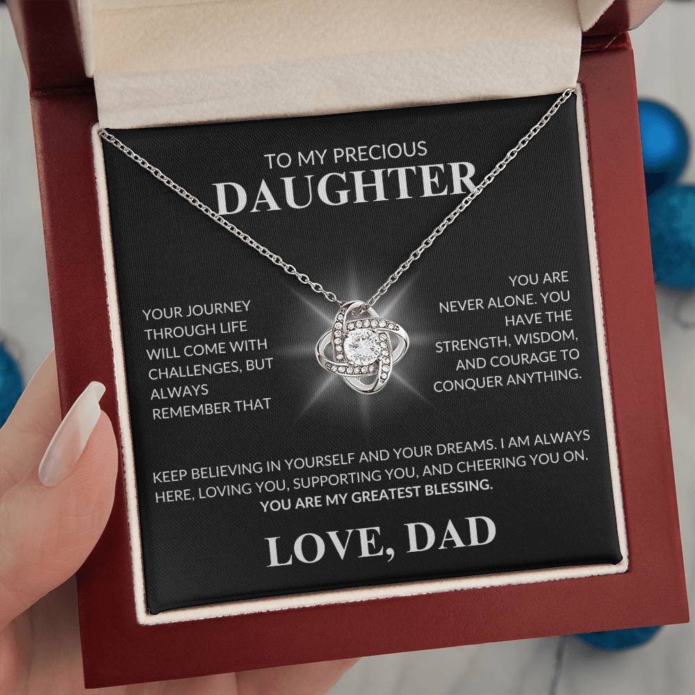 To My Precious Daughter | Love Knot Necklace