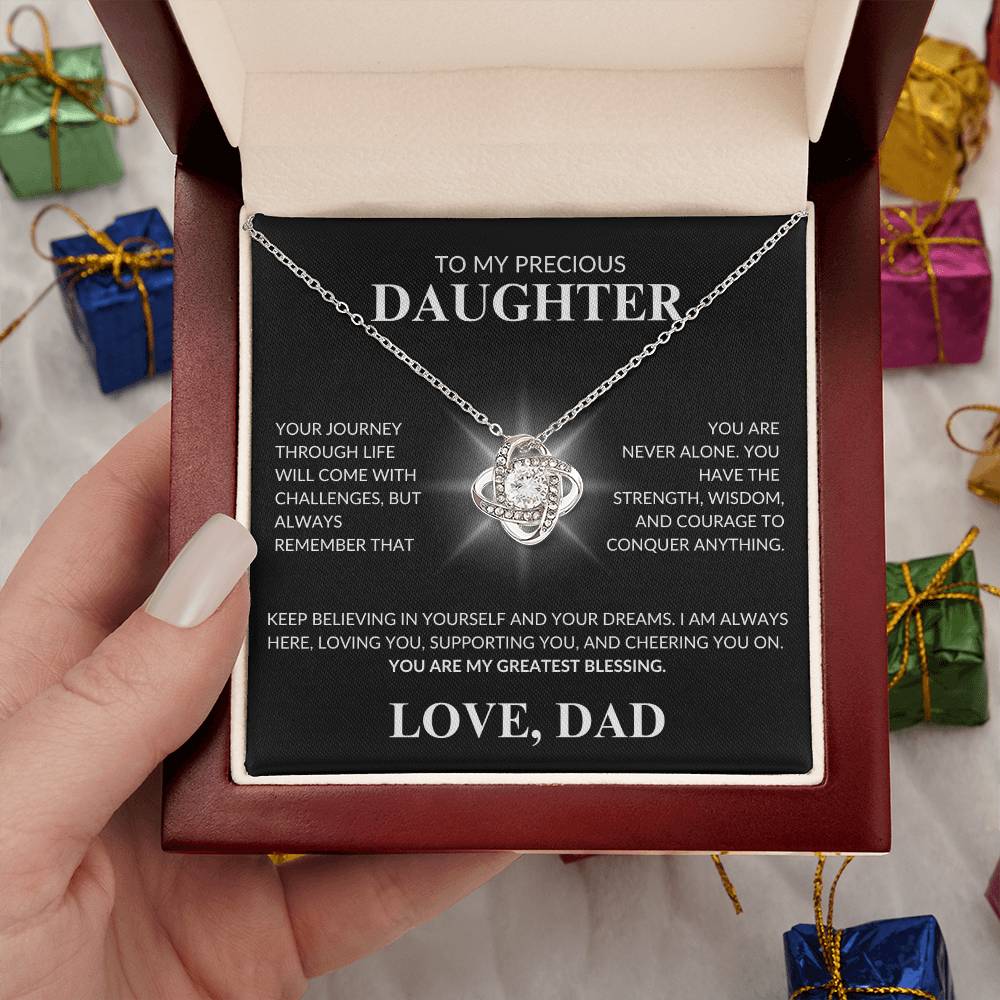 To My Precious Daughter | Love Knot Necklace