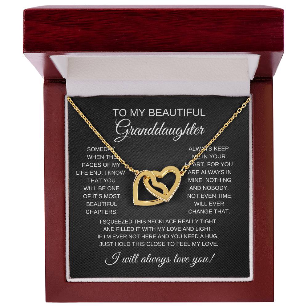 To My Beautiful Granddaughter | Interlocking Hearts Necklace