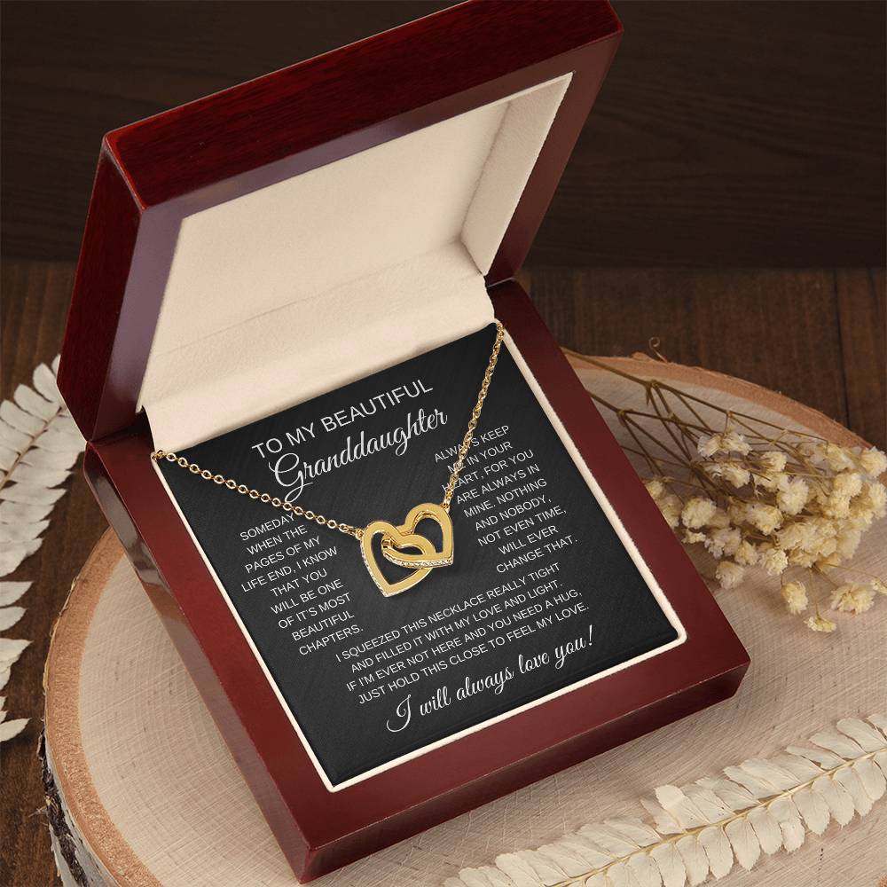 To My Beautiful Granddaughter | Interlocking Hearts Necklace