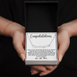 Congratulations Necklace | Custom Name w/ Heart