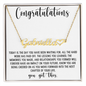 Congratulations Necklace | Custom Name w/ Heart